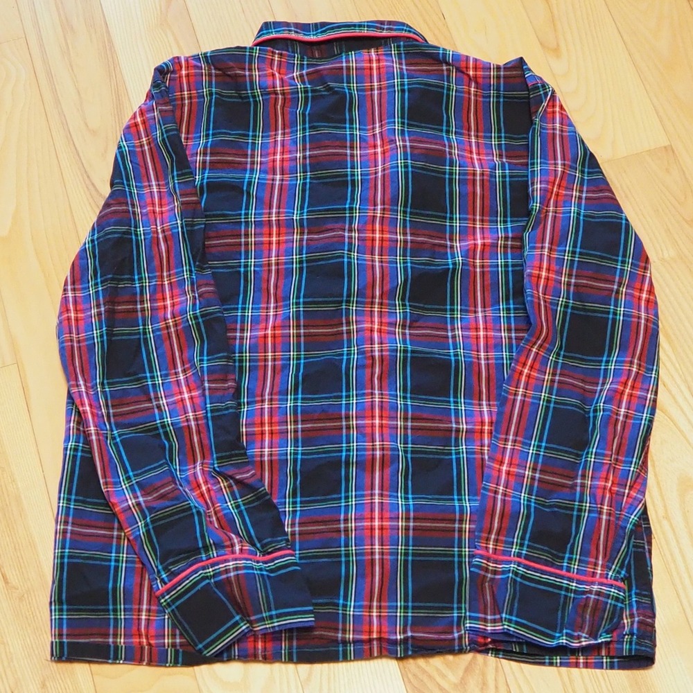 J Crew Long Sleeve Cotton Poplin Pajamas Women's S Black Stewart Tartan‎ Plaid - Picture 3 of 15